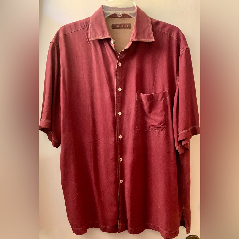 Tori Richard Silk short sleeve button down shirt